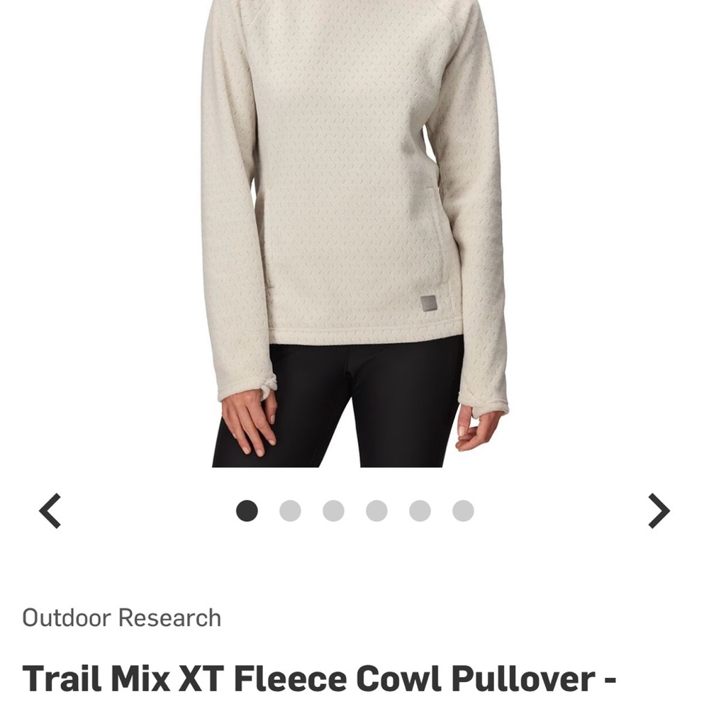 Outdoor Research Women's Cream Cowl Neck Sweater Size M